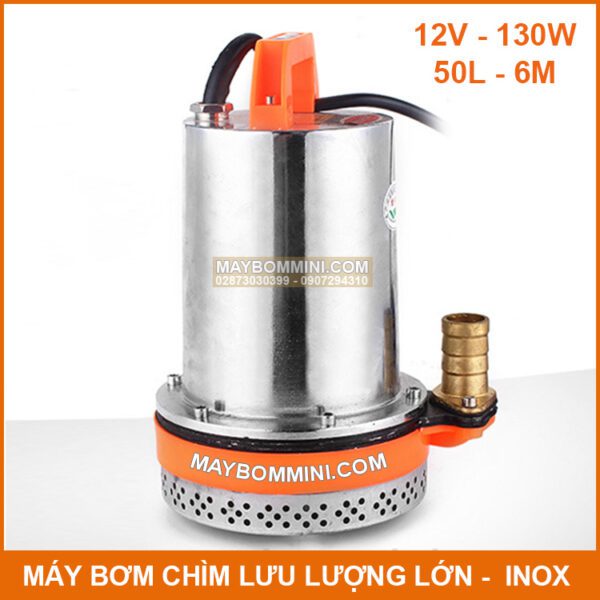 May Bom Chim 12v 130w 50l Inox