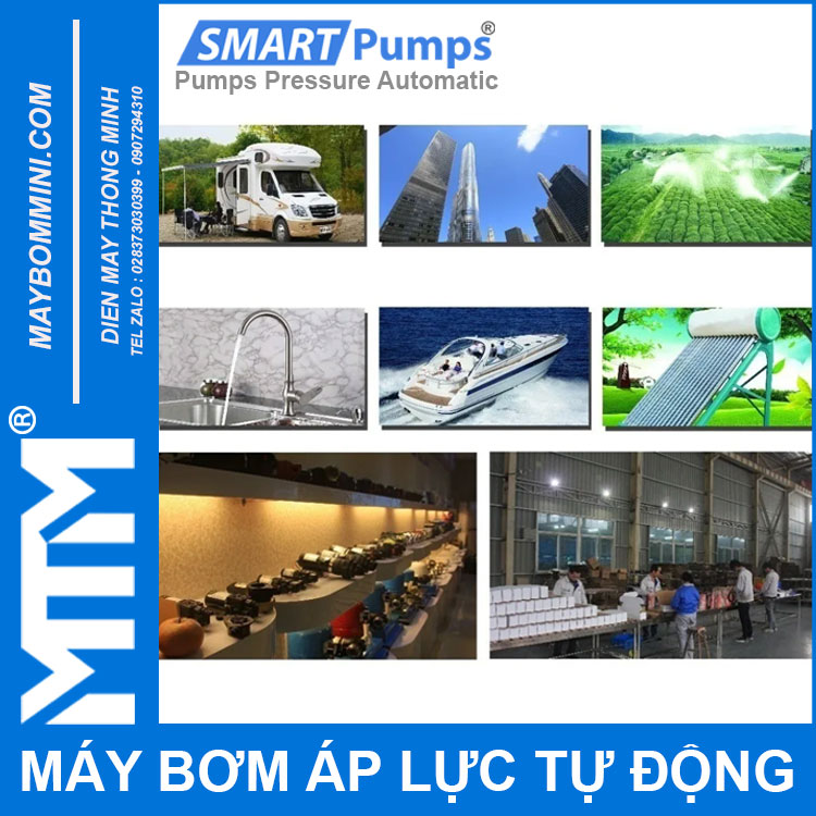 Phan Phoi May Bom Ap Luc Tu Dong 12V 130W 15L Smartpumps Chinh Hang