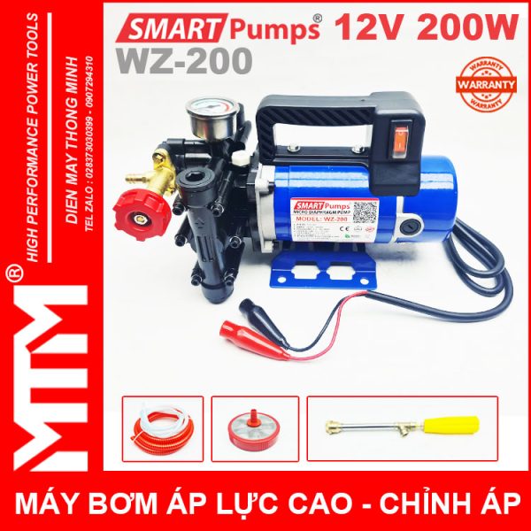 May Bom Ap Luc Cao 12V 200W 16l Smartpumps WZ 200 Co Chinhh Ap Chinh Hang