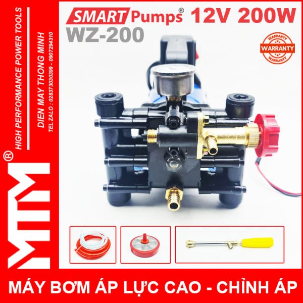 Dau Bom May Bom Ap Luc Cao 12V 200W 16l Smartpumps WZ 200 Co Chinhh Ap