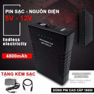 Box Pin Sac Du Phong USB 5V 12V 4800mah
