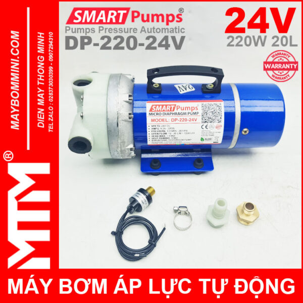 May Bom Ap Luc Tu Dong 24V 220W 20L Smartpumps Chinh Hang