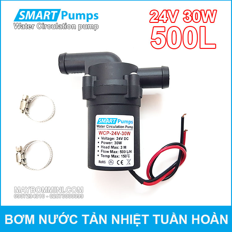 May Bom Nuoc Tan Hiet Tuan Hoan 24V 30W 500L Smartpumps