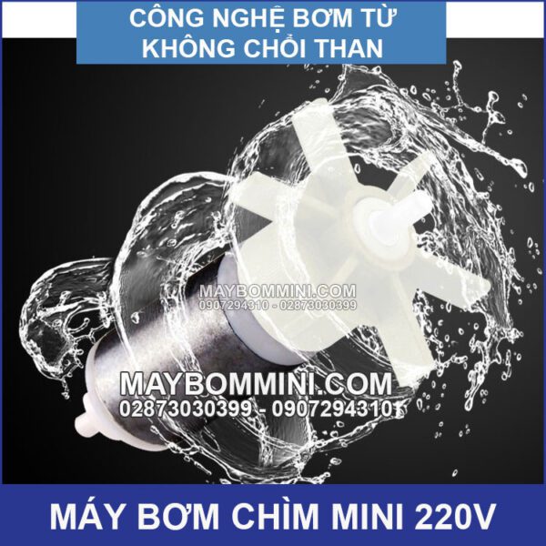 May Bom Mini Khong Choi Than 220v