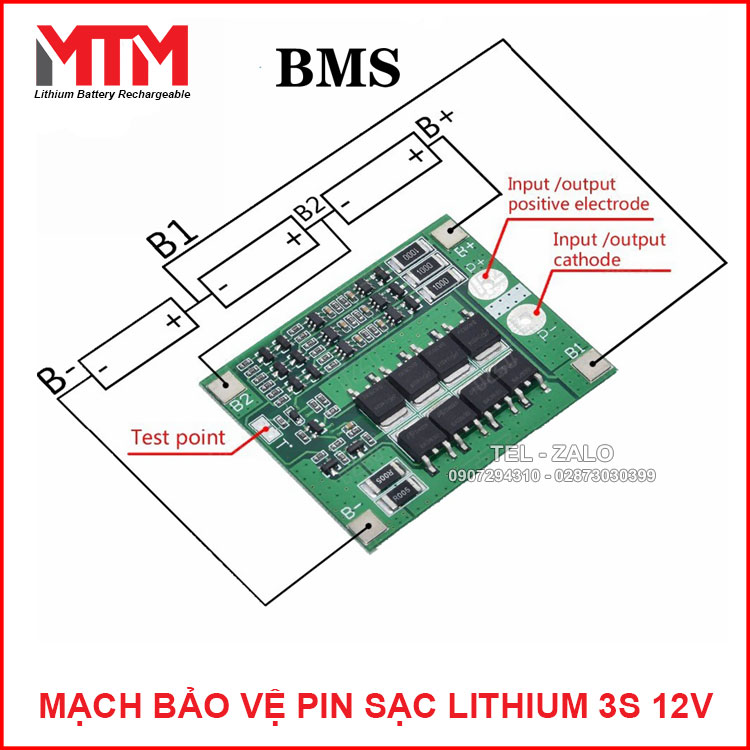 Mach Can Bang Va Bao Ve Pin Sac 3s 12v 40A