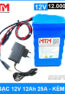 Pin Sac 12v 12000mah 25A 3S6P Kem Sac