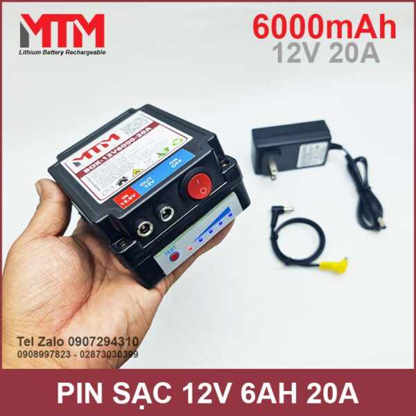 Hop Pin 12v Mini Nho Gon 6000mah 6A