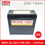 Binh Ac Quy Pin Sat LiFePo4 24V 15Ah 25A Chinh Hang