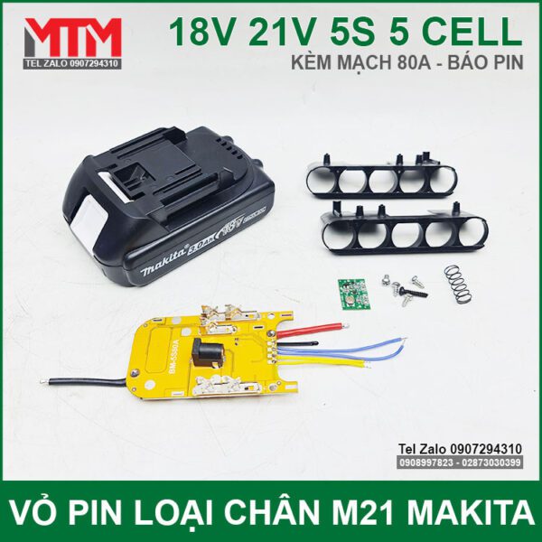 Vo Pin M21 Makita May Khoan Bulong Ban Vit 5 Cell