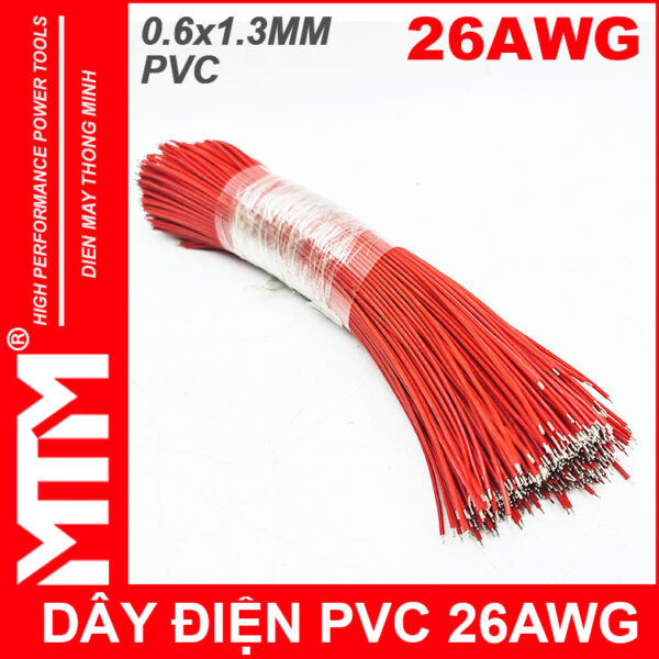 Day Dien 26AWG 20CM Mau Do Gia Re