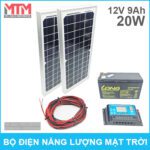 Bo Nang Luong Mat Troi Dieu Khien Sac Binh Ac Quy 20W 12V 9ah