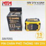 Pin Chan Pho Thong 21V 15cell 4500mAh 5C Hukan Gia Re