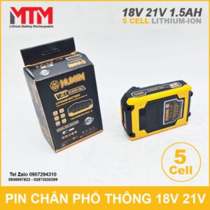 Pin May Khoan Hukan Chan Pho Thong 21V 5cell 1500mAh 5C Cao Cap Gia Re