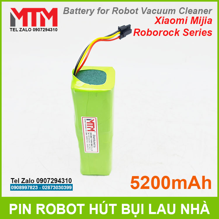 Pin Cho May Hut Bui Lau Nha Xiaomi Mijia Roborock S50 S51 S55 T60 Sweeping Mopping Robot 5200mah