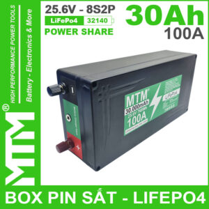 Box Pin Sat Cell 32140 8S2P 30Ah 24V 100A MTM