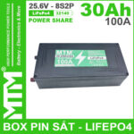 Box Pin Sat Cell 32140 8S2P 30Ah 24V 100A MTM Cao Cap