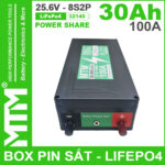 Box Pin Sat Cell 32140 8S2P 30Ah 24V 100A MTM Cao Cap Gia Re