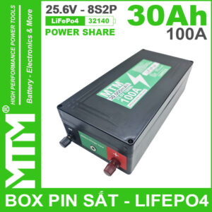 Box Pin Sat Cell 32140 8S2P 30Ah 24V 100A MTM Chinh Hang