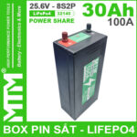 Box Pin Sat Cell 32140 8S2P 30Ah 24V 100A MTM Xe Dien