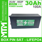 Box Pin Xe Dien Cell 32140 8S2P 30Ah 24V 100A MTM