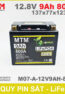 Binh Ac Quy Pin Xe May 12V 9Ah 800A M07 A 12V9AH 800A