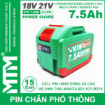 Ban Pin Makita Chan Pho Thong 15 Cell 7500mah 80A Chong Soc