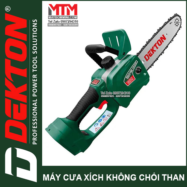 May Cua Xich DEKTON M21 CS08BL 8inch Motor Khong Choi Than Chan Pin Pho Thong Makita Chinh Hang