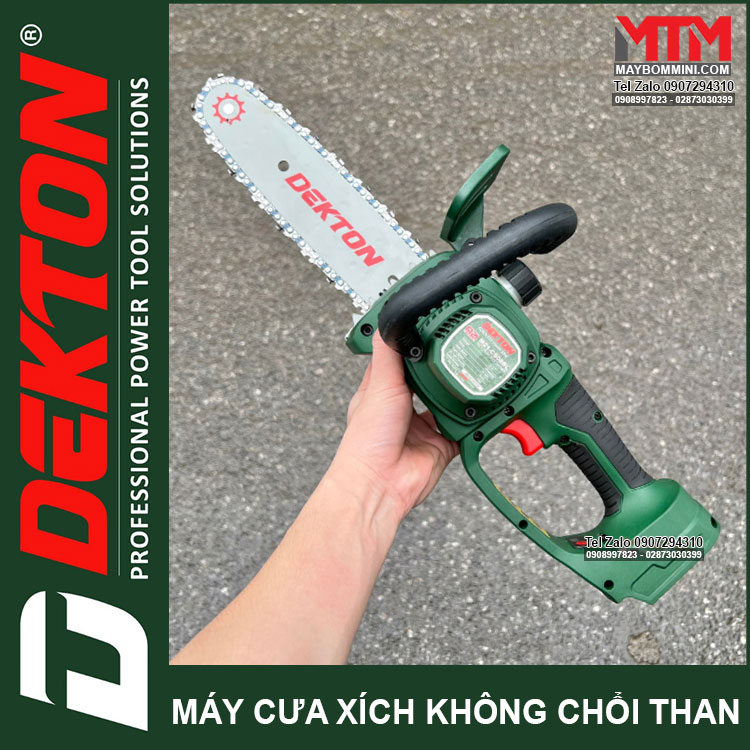 May Cua Xich DEKTON M21 CS08BL 8inch Motor Khong Choi Than Chan Pin Pho Thong