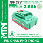 Pin Chan Pho Thong 5 Cell 2500mah 80A