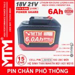 Pin Makita Chan Pho Thong 15 Cell 6000mah LISHEN 80A Chong Soc Chinh Hang