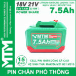 Pin Makita Chan Pho Thong 15 Cell 7500mah 80A Chong Soc Gia Re