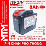 Pin Makita Chan Pho Thong 20 Cell 8000mah LISHEN 80A Chong Soc