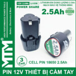Pin May Khoan 12v 2500mah Khe B MTM
