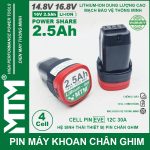 Pin May Khoan Chan Ghim 16v8 2ah 4cell Lishen MTM