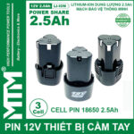 Ban Pin May Khoan 12v 2500mah Khe B MTM