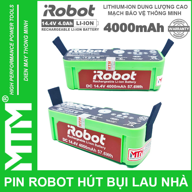 Gia Ban Pin Robot Lau Nha Hut Bui Irobot 4000mah Cao Cap