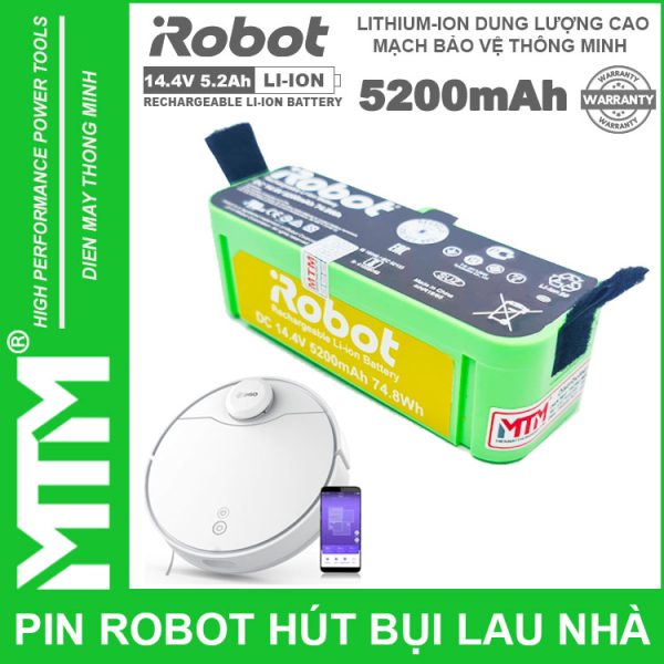 Gia Ban Pin Robot Lau Nha Hut Bui Irobot 5200mah Chinh Hang