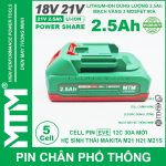 Gia Pin Makita Chan Pho Thong 5 Cell 2500mah EVE 80A Chong Soc