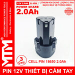 Gia Pin May Khoan 12v 2000mah Khe B MTM New