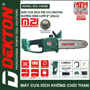 Phan Phoi Cua Xich DEKTON M21 CS08BL 8inch Motor Khong Choi Than Chan Pin Pho Thong Makita