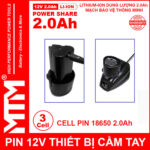 Sac Pin May Khoan 12v 2000mah Khe B MTM Gia Re