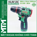 May Khoan Bat Vit Khong Choi Thang 16V MTM M168 10mm 60N 2000rpm 23 Cap Co Bua