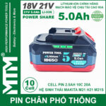Pin Makita 10 Cell 5000mah 80A Den Bao Pin 2 Ben Cell 2500mah Moi Gia Re Cao Cap