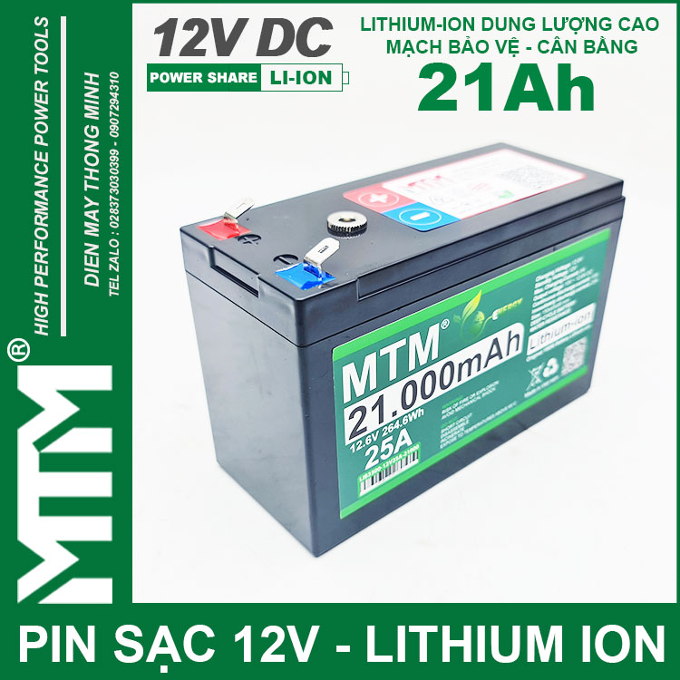 Pin Quat Den Quat Tich Dien 12V 25A 21000mAh MTM Chinh Hang Gia Re