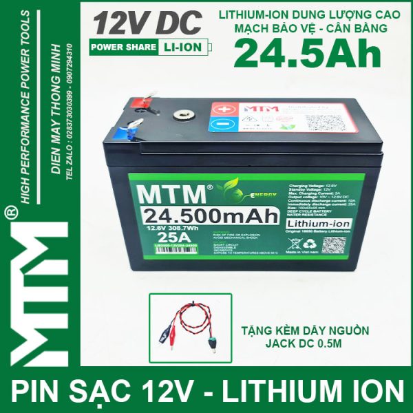 Pin Quat Den Quat Tich Dien 12V 25A 24500mAh MTM