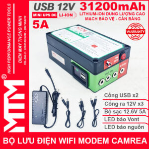 Bo Nguon Du Phong Wifi Modem Camera USB 12V 5A 31200mah Led Bao Vont