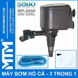 May Bom Chim Oxy Ho Ca 220V 40W 2800L Sobo WP 2680 Chinh Hang