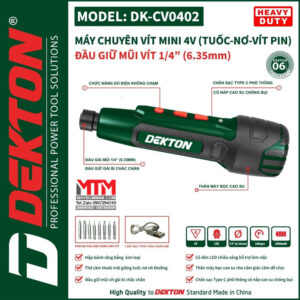 May Chuyen Vit Mini 4v Dekton DK CV0402 Do Dien Khong Cham Dau 6 35mm