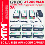 Nguon Du Phong Wifi Modem Camera 12V 5A 31200mah Led Bao Vont