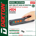 Den Bao May Chuyen Vit Truot Mini 4V Dekton DK VT08N 7 Cap Do Truot Co Khoan Kem Nhieu Mui Vit